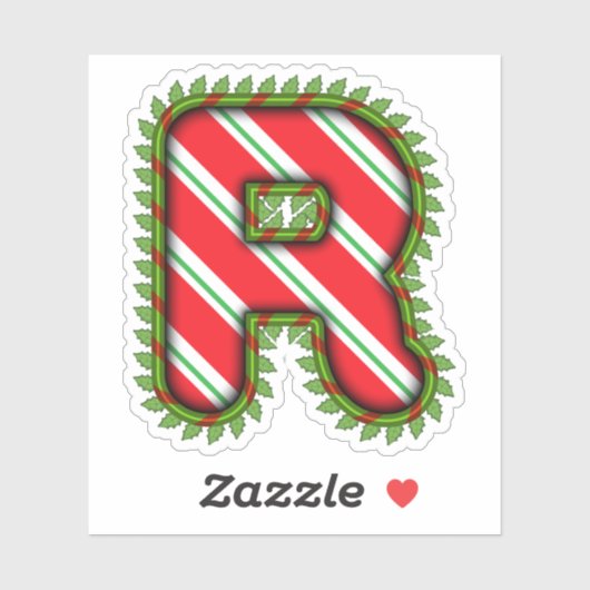 Sticker Lettre de Noël R (Feuille)