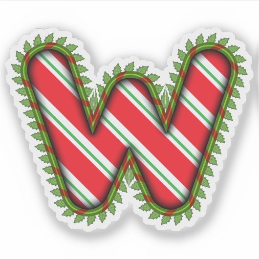 Sticker Lettre de Noël W (Devant)