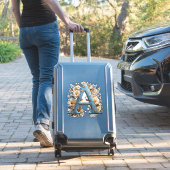 Sticker Lettre Décorative A Avec Émail Bleu (Valise Insitu)