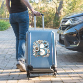 Sticker Lettre décorative B avec émail bleu (Valise Insitu)