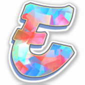 Sticker Lettre E - Color Mix (Recto)