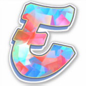 Sticker Lettre E _ Graffiti Alphabet Lettres (Devant)