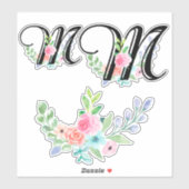 STICKER LETTRE FEMME AQUATICOLE M (Feuille)