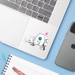 Sticker LETTRE Florale A