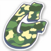 Sticker Lettre G - Camo Green (Devant)