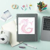 Sticker Lettre G de style dragon, Alphabet du dragon, Mono (Couverture iPad)
