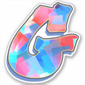 Sticker Lettre G _ Graffiti Alphabet Lettres (Devant)