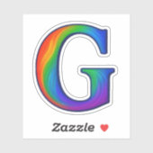 Sticker Lettre G initiale alphabet coloré (Feuille)