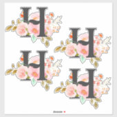 Sticker Lettre H (Feuille)