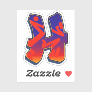 Sticker Lettre H - Night Sky