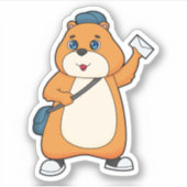 Sticker Lettre hamster Postman (Devant)