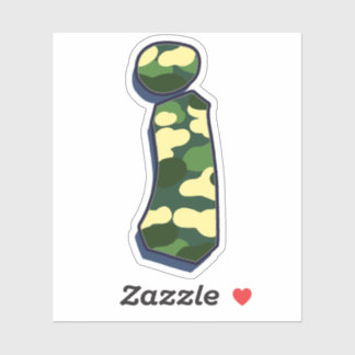 Sticker Lettre i - Camo Green