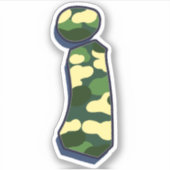 Sticker Lettre i - Camo Green (Devant)