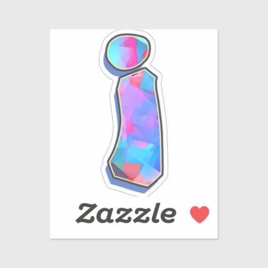 Sticker Lettre i - Color Mix (Feuille)
