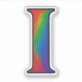 Sticker Lettre initiale alphabetique colorée I (Devant)