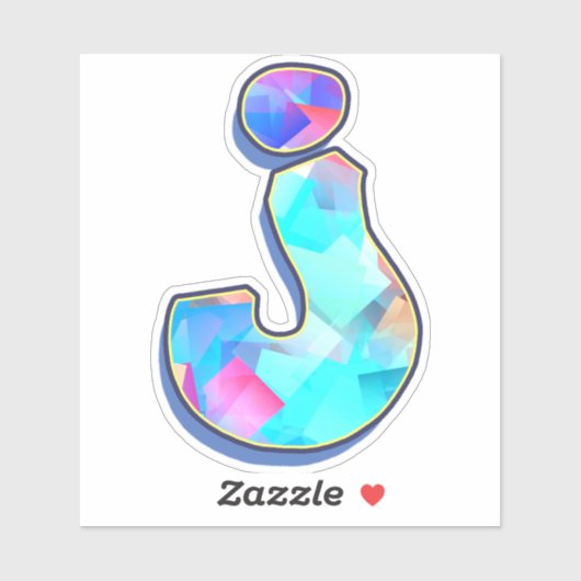 Sticker Lettre J _ Graffiti Lettres alphabétiques (Feuille)