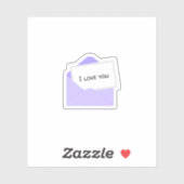 Sticker Lettre Je T'Aime (Feuille)