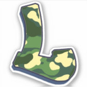 Sticker Lettre L - Camo Green (Devant)
