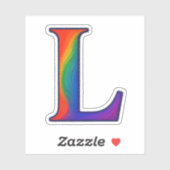 Sticker Lettre L de l'alphabet initiale colorée (Feuille)