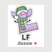 Sticker Lettre Lf Funny L Pun (Feuille)