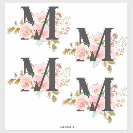 Sticker Lettre M (Feuille)