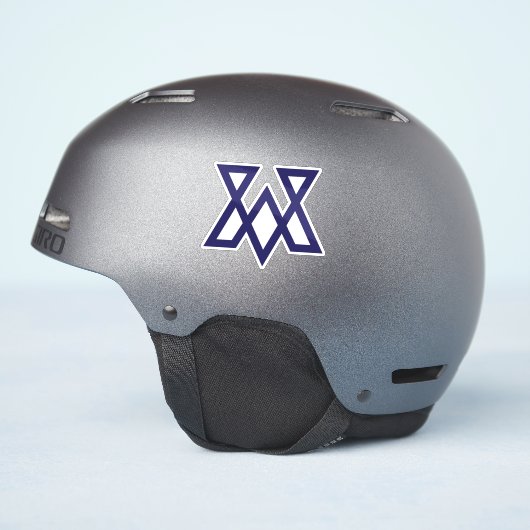 Sticker Lettre minimale VA Classique (Côté casque)