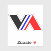 Sticker Lettre minimale VA Classique  (Feuille)