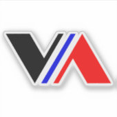 Sticker Lettre minimale VA Classique  (Devant)