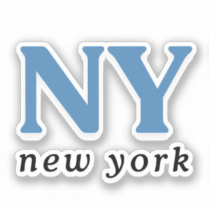Sticker Lettre Moderne Bleue de New York City