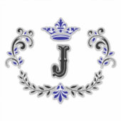 Sticker Lettre monogramme de la Couronne "J" Vinyl (Devant)