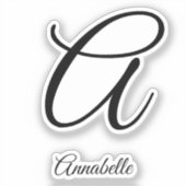 Sticker Lettre monographique et nom (Recto)