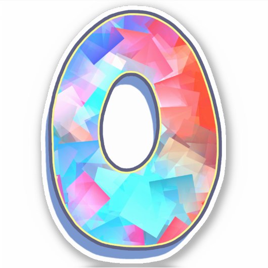 Sticker Lettre O_ Graffiti lettres alphabet (Devant)