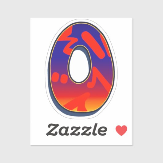 Sticker Lettre O - Night Sky (Feuille)