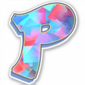 Sticker Lettre P_ Graffiti Alphabet Lettres (Devant)