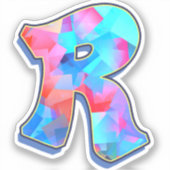 Sticker Lettre R - Color Mix (Recto)