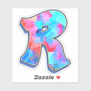 Sticker Lettre R_ Lettres alphabétiques Graffiti