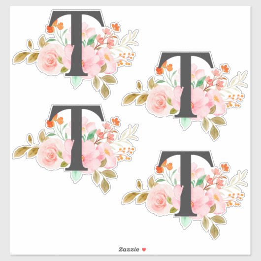 Sticker Lettre T (Feuille)