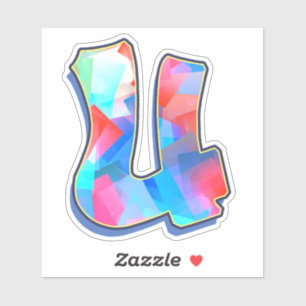 Sticker Lettre U_ Graffiti lettres alphabet