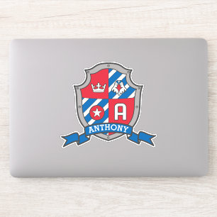Sticker Lettre Un nom personnalisé Anthony eagle chevalie