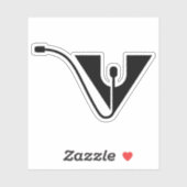 Sticker Lettre V avec Souris (Feuille)