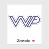 Sticker Lettre WP Bleue Minimaliste (Feuille)