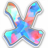 Sticker Lettre X_ Graffiti lettres alphabet (Devant)