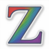 Sticker Lettre Z de l'alphabet initial coloré (Devant)