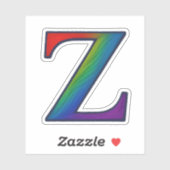 Sticker Lettre Z de l'alphabet initial coloré (Feuille)