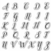 Sticker Lettres alphabétiques monogrammes initiales (Devant)