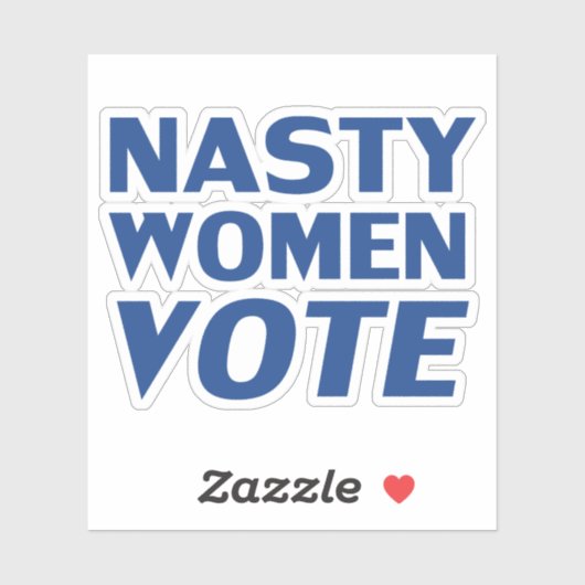 Sticker Lettres bleues "Nasty Women Vote" (Feuille)