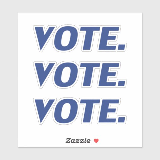 Sticker lettres bleues "vote" - (Feuille)