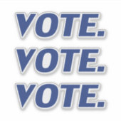 Sticker lettres bleues "vote" - (Devant)