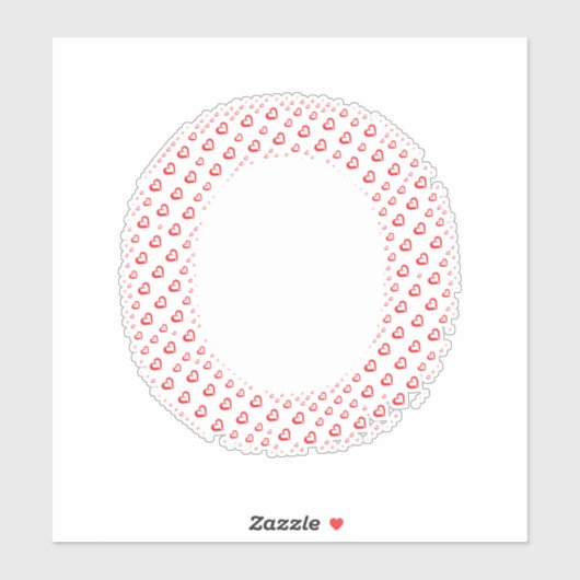 STICKER LETTRES COMPOSÉES DE CŒURS (Feuille)