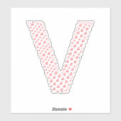 STICKER LETTRES COMPOSÉES DE CŒURS (Feuille)